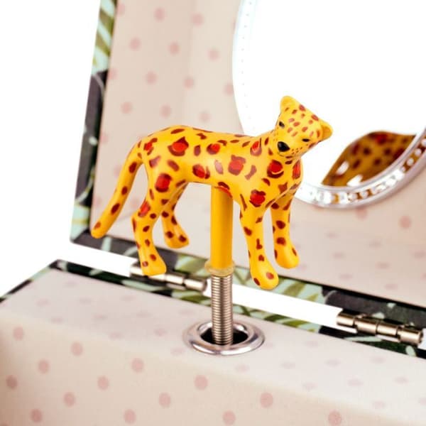 Savane Trousselier Cube Music Box - TROUSSELIER - Grön - Leopard Jungle - Soft Melody