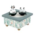 Miniatyrbild 2 av 2: Panda TROUSSELIER speldosa i trä - Principen för magneter - 11,5x11,5 cm