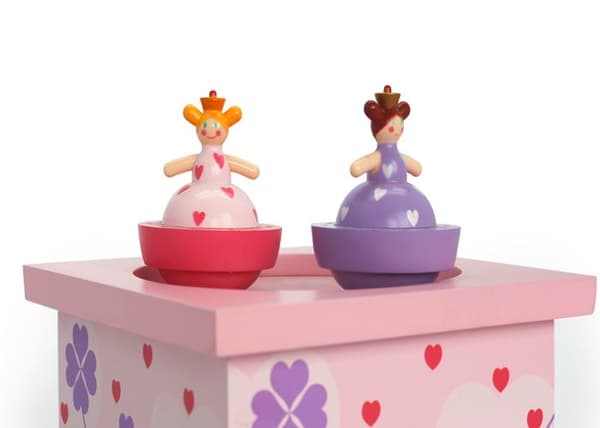 Princess and Frog speldosa i trä - BYXA - Rosa - Från 3 år - Blandat