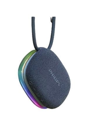 Philips TAS2307 udendørshøjttalere med Bluetooth: farverige lys, lette og bærbare med kraftfuld bas