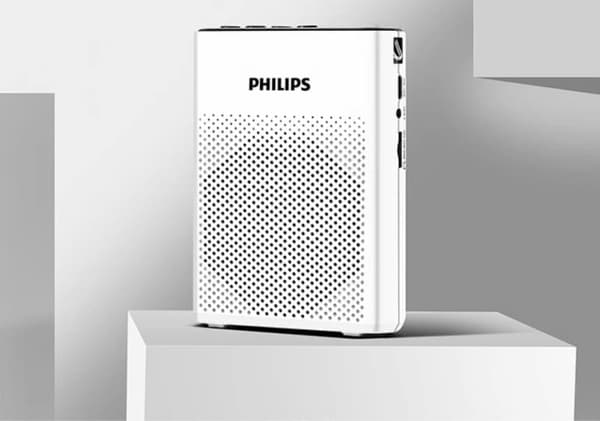 Philips SBM200 lille bi højttaler mikrofon guide lærer klasse udendørs skrigende højttaler bærbar