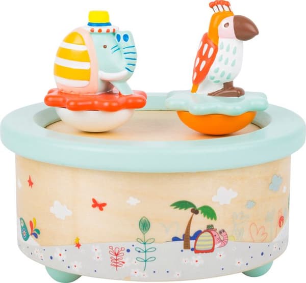 Speldosa - LITEN FOT - Parroqu Elephant - Blå - H6 x Ø12 cm - H5,5 x Ø4 cm