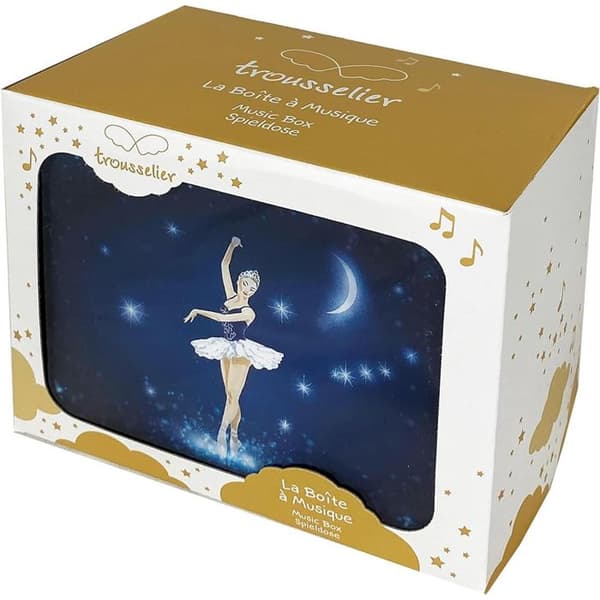 Musical Box - TROUSSELIER - Star Dancer - Ballerina - Mixed - Blå - 15x8,5x10,5 cm