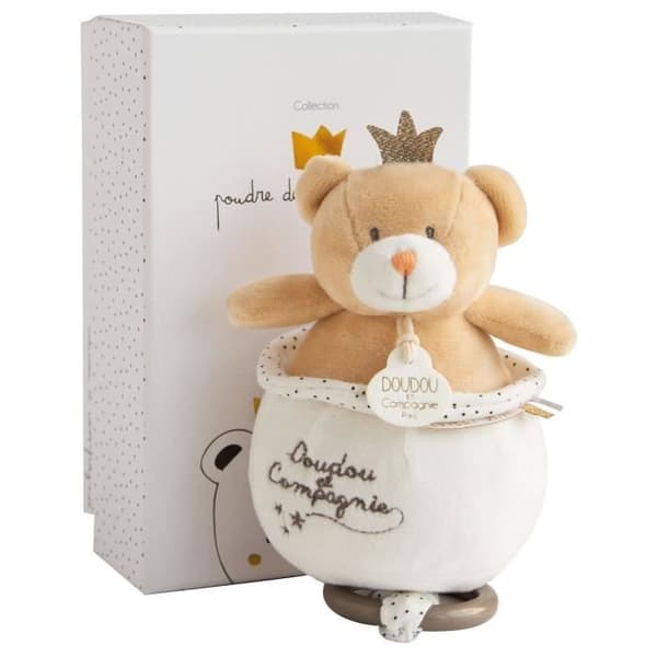 Musikleksak - DOUDOU ET COMPAGNIE - Little King Bear - Speldosa - Vit - Barn - Blandat