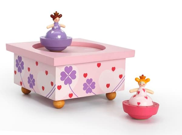 Princess and Frog speldosa i trä - BYXA - Rosa - Från 3 år - Blandat