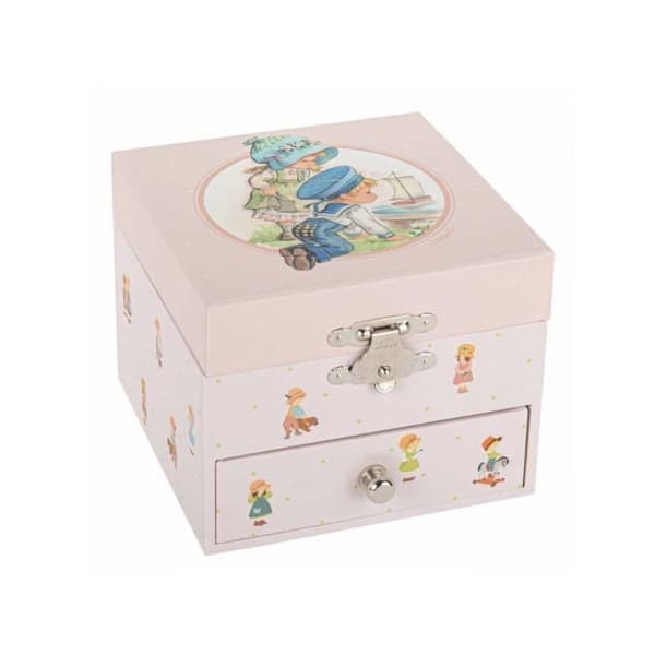 Cube Music Box Båt på vatten - BYXA - Barndomsminne - För barn - Rosa