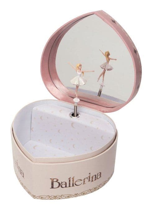 Musikalisk smyckeshjärtaskrin - Ballerina