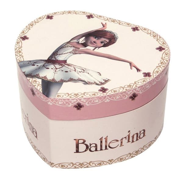 Musikalisk smyckeshjärtaskrin - Ballerina