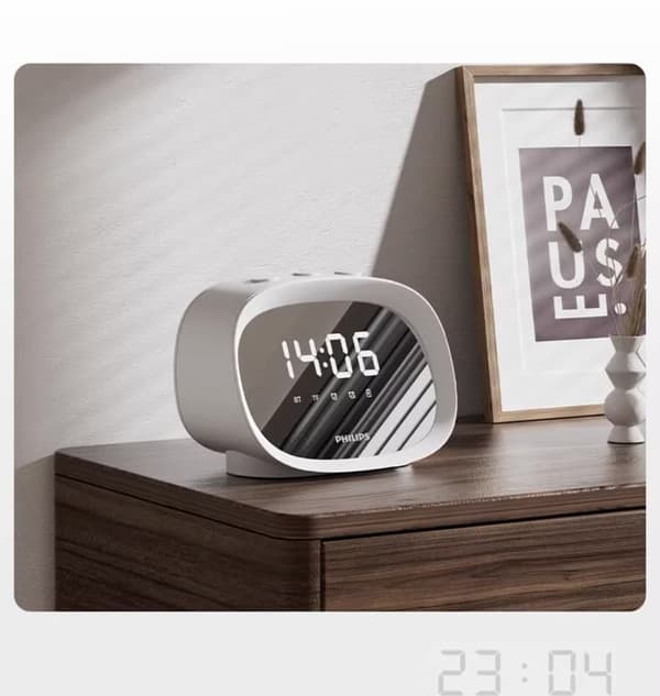 Philips TAS2909 trådlös Bluetooth-högtalare spegelväckarklocka smart skrivbordshögtalare mini bärbar