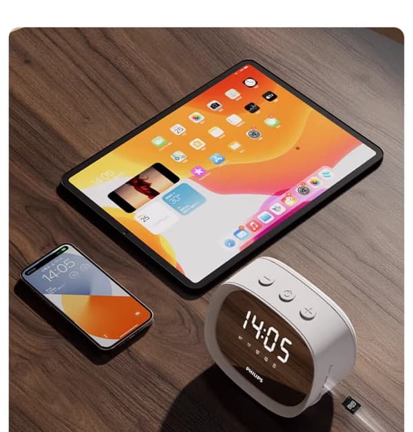 Philips TAS2909 trådlös Bluetooth-högtalare spegelväckarklocka smart skrivbordshögtalare mini bärbar