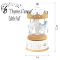Miniatyrbild 3 av 6: Ulysse - Liten musikbox karusell i trä naturligt