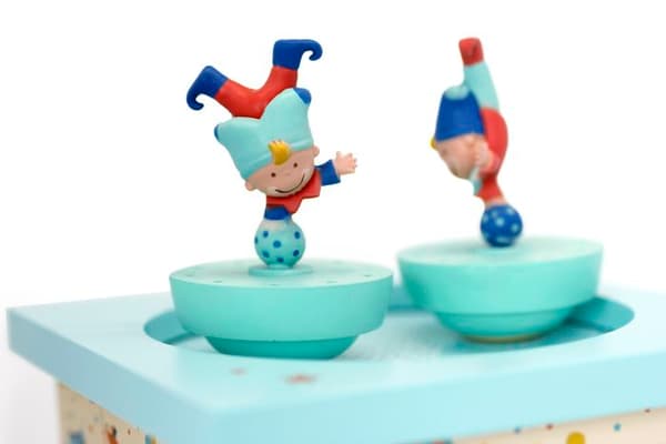 Acrobats speldosa i trä - BYXA - Magneter - Grå - Baby - Blandad