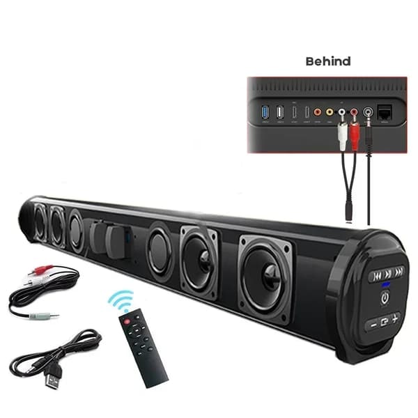 Bluetooth-ljudbar, kraftfull utgång, flera ljudingångar,BS-10