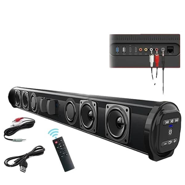 Bluetooth-ljudbar, kraftfull utgång, flera ljudingångar,BS-10