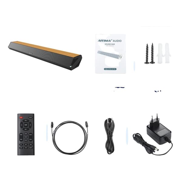 AIYIMA S03 Pro Soundbar, 20W × 2 output, Dolby Digital lydtilstande,S400 med EU-stik