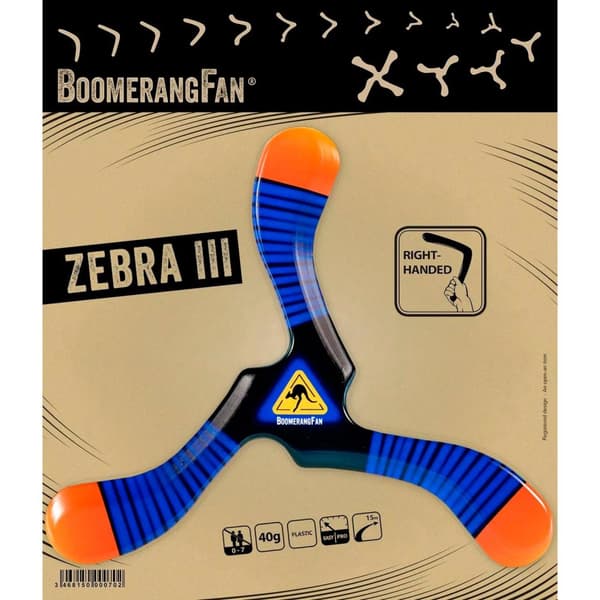 Boomerang Zebra 3 blade, 27 cm vægt.