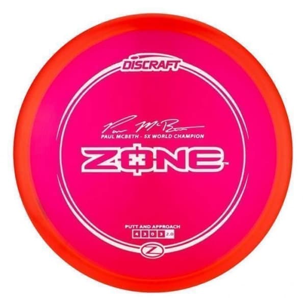 Golf Disc - Discraft - Paul McBeth Z Zone Series (PUTTER) - Vit - Blandat