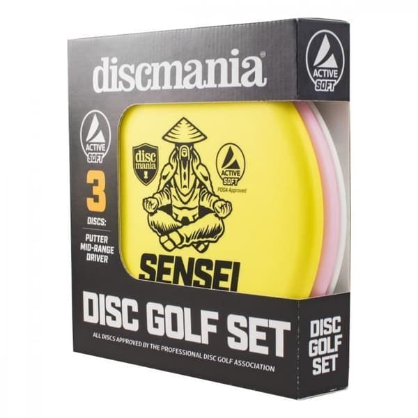 Set med 3 Disc Golf Discs - Discmania - Active Soft - 150-159g - Mjuk plast