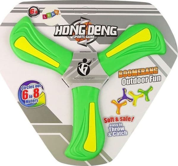 Boomerang Leantoys - 13495 - Boomerang flygande skiva grön för barn LEAN TOYS