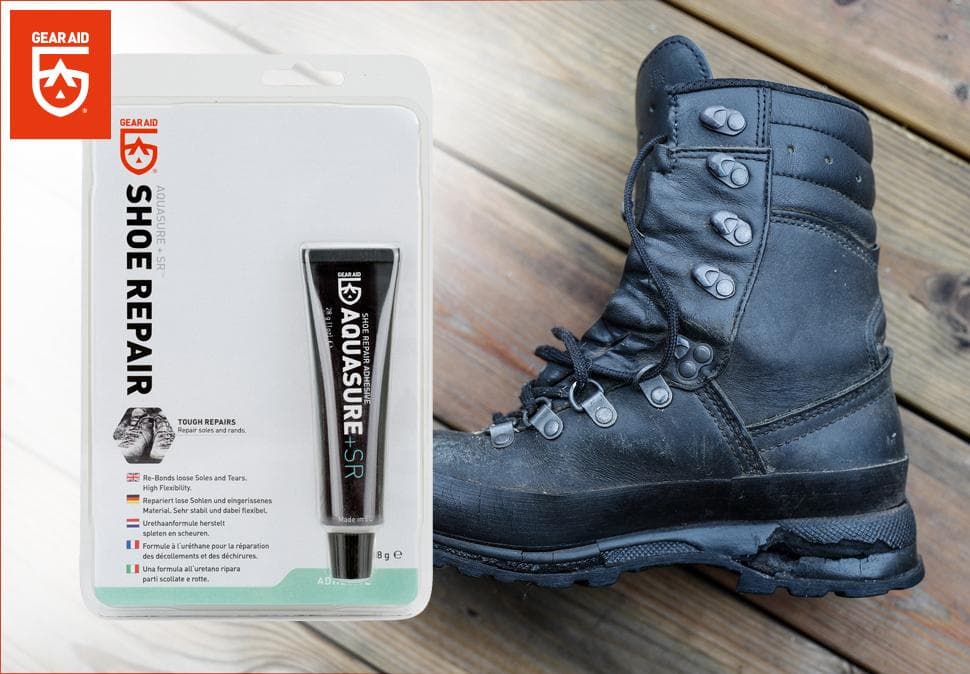 GEAR AID AQUASEAL+ SR ADHESIVE 28g, rubberfix, gummilim till skor, liquisole