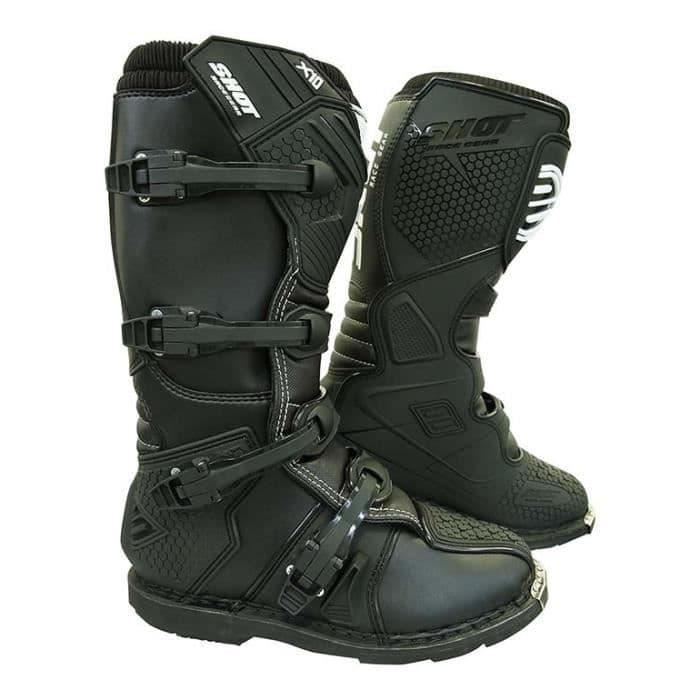 SHOT X10 Motocross Boots - Mænd - Sort