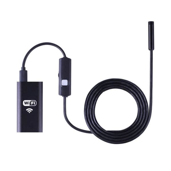 YZW-389-Wireless HD 720P Vattentät Smart WiFi Borescope Inspection Camera för iPhone Svart