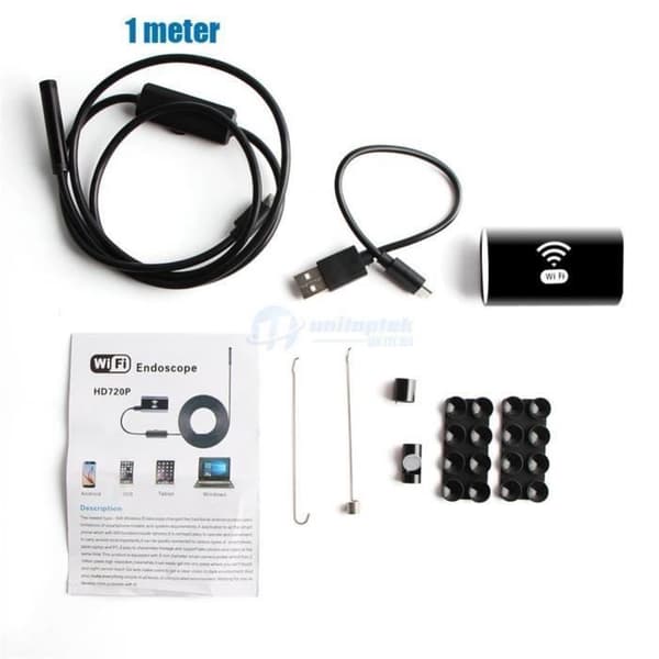 F99 Digital Edoscope Kameralins 8mm HD WiFi 720P Vattentät med 1M kabel #1106