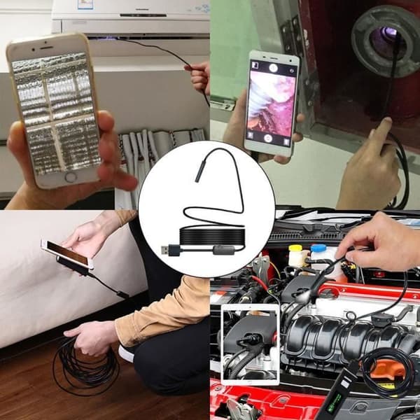 WiFi Borescope Inspection Cameras5M, HD2.0Megapixel IP67 vattentät ormkamera med 6 LED, kompatibel med Android, iOS iphone