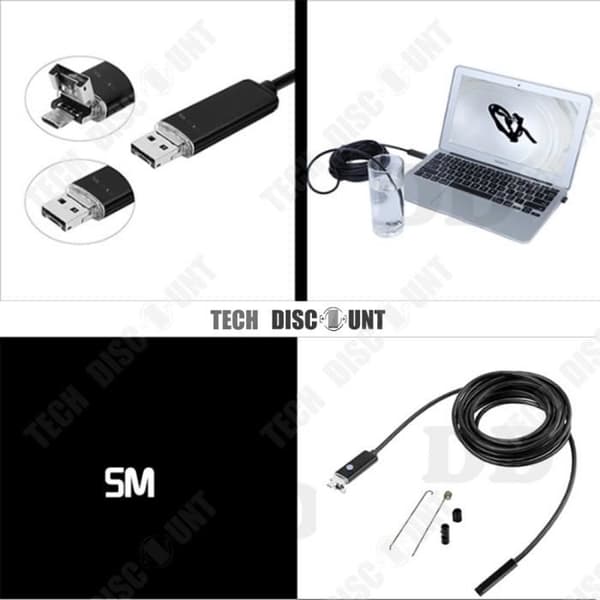 TD® Digitalt endoskop Android-telefon USB Elektronisk kamera Vattentät kamera Ansluten Skärm Vidbild Foto Video Kraftfull