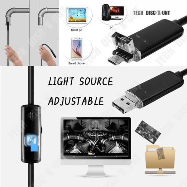 TD® Digitalt endoskop Android-telefon USB Elektronisk kamera Vattentät kamera Ansluten Skärm Vidbild Foto Video Kraftfull