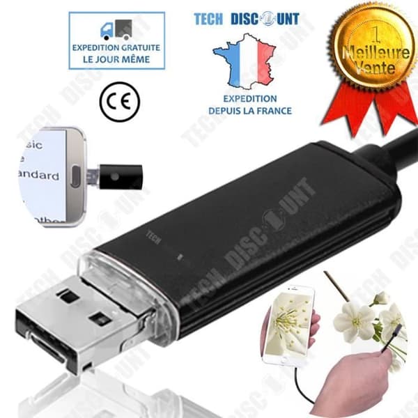 TD® Digitalt endoskop Android-telefon USB Elektronisk kamera Vattentät kamera Ansluten Skärm Vidbild Foto Video Kraftfull