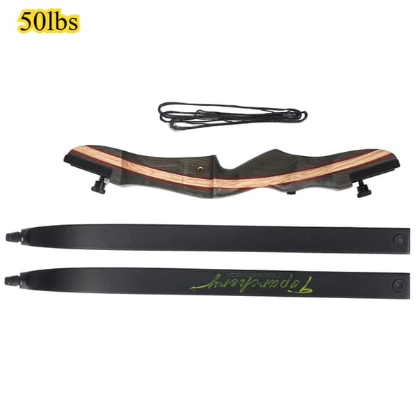 Recurve Bue, 62-tommer længde, Tech Wood håndtag,50 lbs
