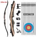 Miniatyrbillede 2 af 2: Recurve Buesæt, Justerbar Trækvægt, Komplet Buejagt Tilbehør,30 lbs-sæt