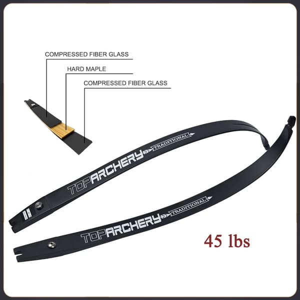 Toparchery ILF Bueskafter, tilgængelige i 30-60 lbs, holdbart komprimeret glasfiber,Buelemmer 45lbs