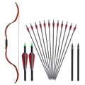 Miniatyrbillede 2 af 2: Traditionel Recurve Bue, 25 lbs Trækvægt, 50" Længde,Brun RW
