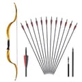 Miniatyrbillede 2 af 2: Traditionel Recurve Bue, 25 lbs Trækvægt, 50" Længde,Gul  RB