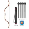 Miniatyrbillede 2 af 2: Traditionel Recurve Bue, 25 lbs Trækvægt, 50" Længde,Brun BW AQ