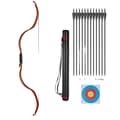 Miniatyrbillede 1 af 2: Traditionel Recurve Bue, 25 lbs Trækvægt, 50" Længde,Brun BW AQ