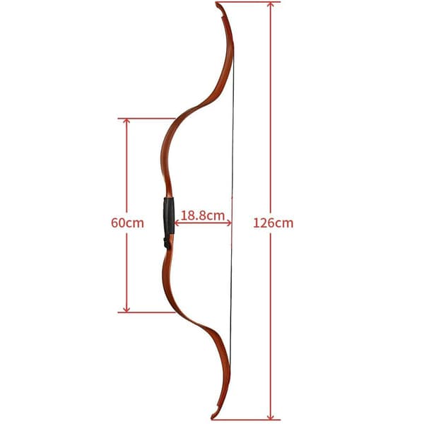 Traditionel Recurve Bue, 50 Tommer Længde, 25lb Trækvægt, Egnet til Begyndere