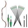 Miniatyrbild 2 av 2: Traditionell Recurve Båge, 25 lbs Dragvikt, 50" Längd,Brun GW