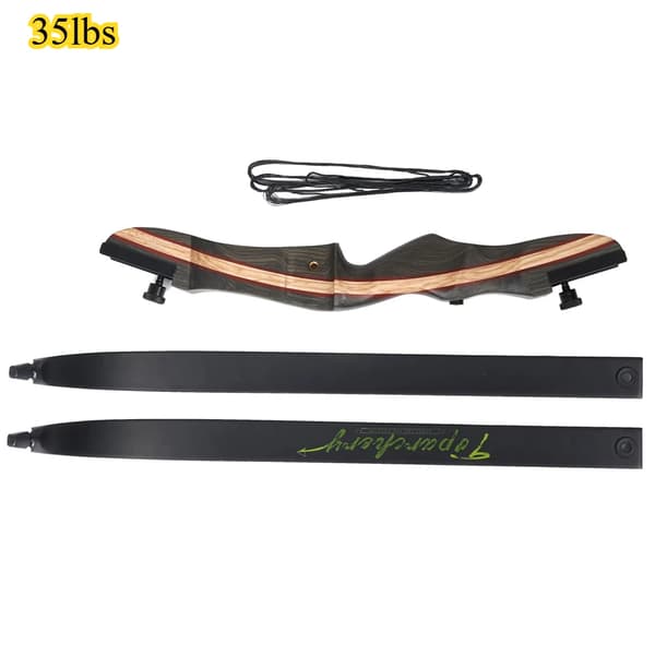 Recurve Bue, 62-tommer længde, Tech Wood håndtag,35 lbs