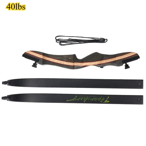 Recurve Bue, 62-tommer længde, Tech Wood håndtag,40 lbs