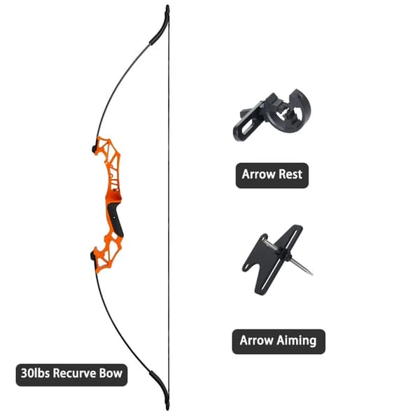 Jousiammunta jousi, irrotettava muotoilu, erilaisia veto painoja, 30 paunaa oranssi recurve