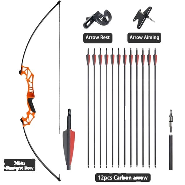 Bågskyttebåge, Demonterbar Design, Olika Dragvikter, 30lbs orange S set