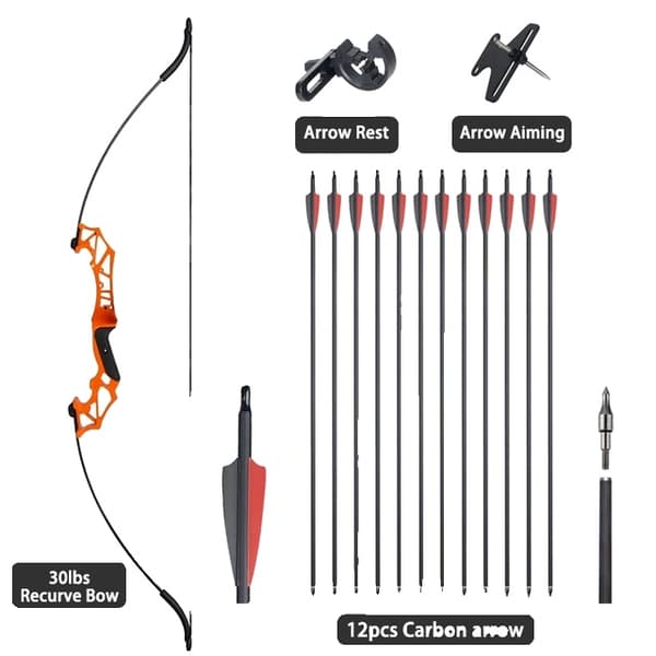 Bågskyttebåge, Demonterbar Design, Olika Dragvikter, 30lbs orange R set