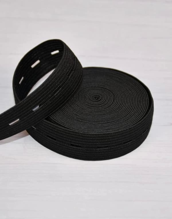 Resårband svart-5 meter