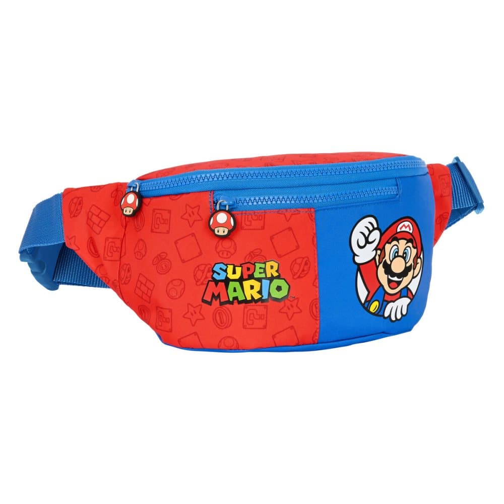 Midjeväska Super Mario Röd Blå (23 x 12 x 9 cm)