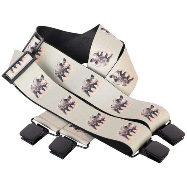 Somlys Elastiska Hängslen Boar Strap Vit