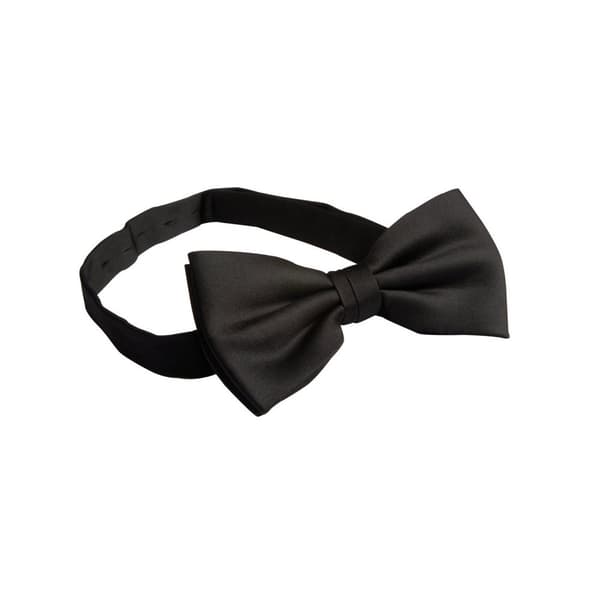 Premier Plain Polyester Bow Tie Black One Size
