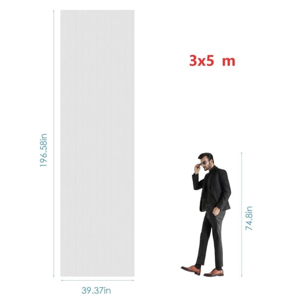 Tuftauskangas, korkea kestävyys, merkittyjä viivoja helppoa käyttöä varten,1,5x10m